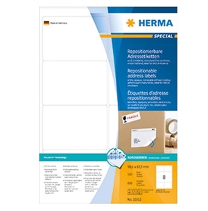 HERMA etiket aftagelig 99,1 x 67,7 mm, 800 stk. 