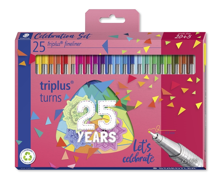 Staedtler Fineliner Triplus 0,3mm 25 år ass (20+5)