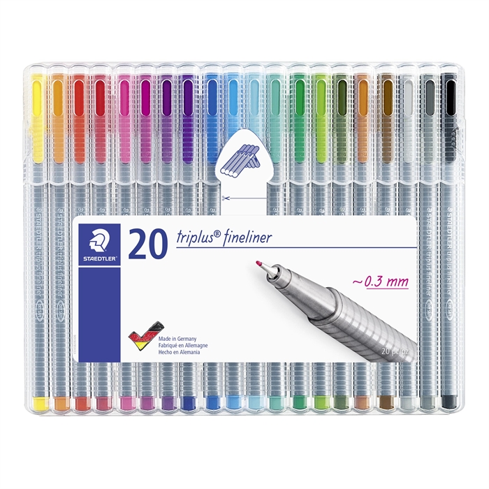 Staedtler Fineliner Triplus 0,3mm ass (20)