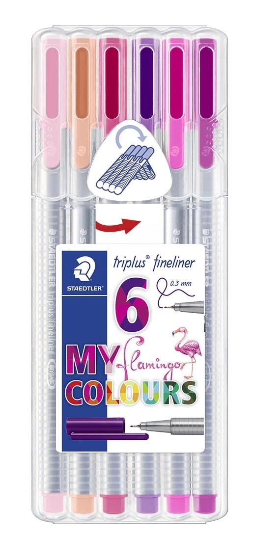 Staedtler Fineliner Triplus 0,3mm Flamingo ass (6)