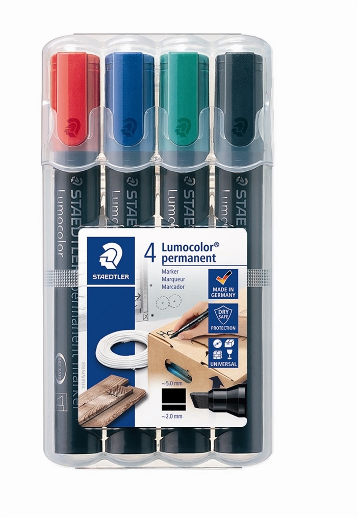 Staedtler Marker Lumocolor Perm skrå 2-5mm ass (4)