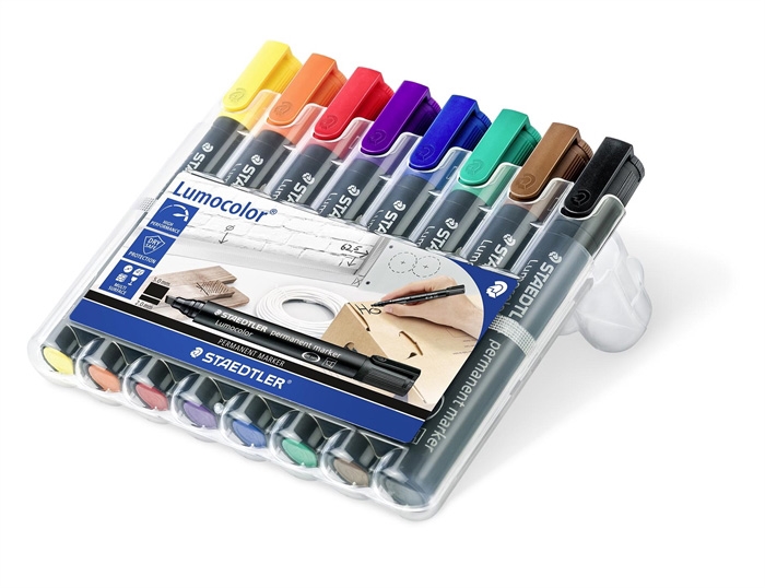 Staedtler Marker Lumocolor Perm skrå 2-5mm ass (8)