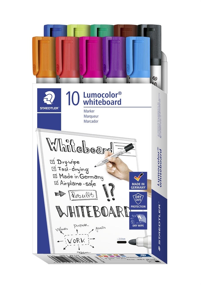 Staedtler WB Marker Lumocolor rund 2mm ass (10)