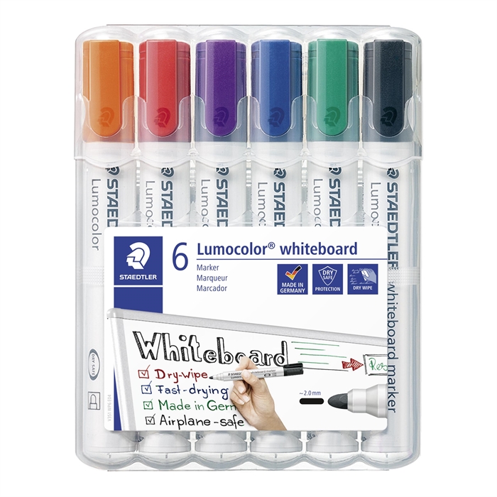 Staedtler WB Marker Lumocolor rund 2mm ass (6)