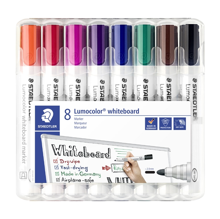 Staedtler WB Marker Lumocolor rund 2mm ass (8)