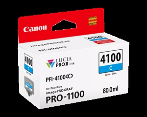 Canon Cyan PFI-4100C - 80 ml blækpatron