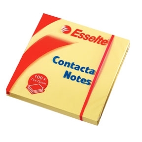 Esselte Contacta Notes 75 x 75 mm, gul