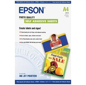 Epson Self-Adhesive Photo Paper - A4 - 10 ark