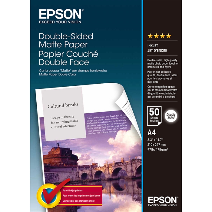 Epson Double Sided Matte Paper - A4 - 50 ark