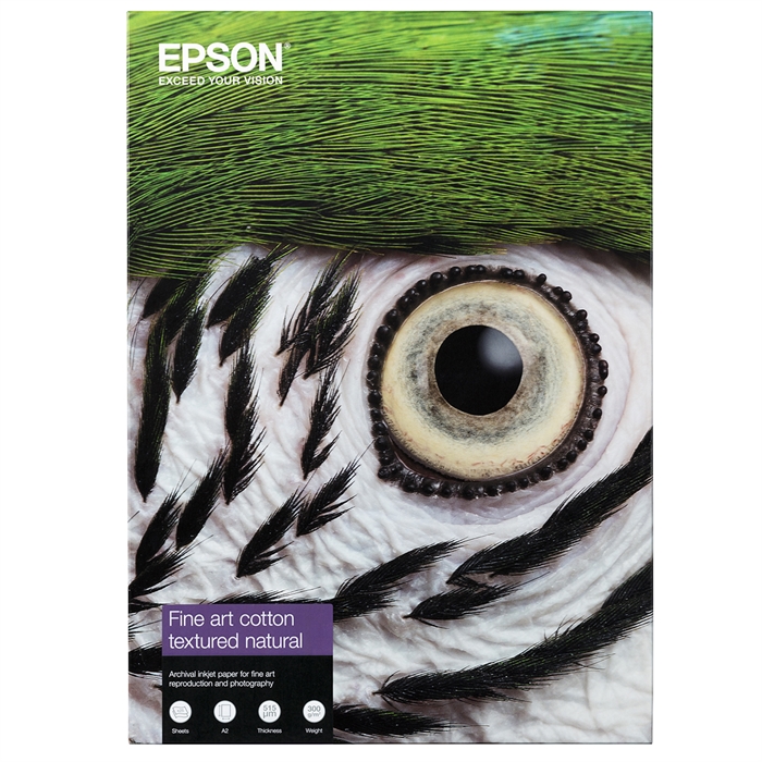 Epson Fine Art Cotton Textured Natural II 300 g/m², A2 25 ark