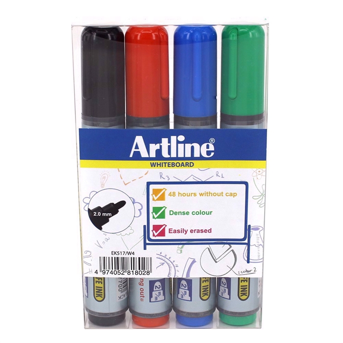 Artline Whiteboard Marker 517 4-sæt