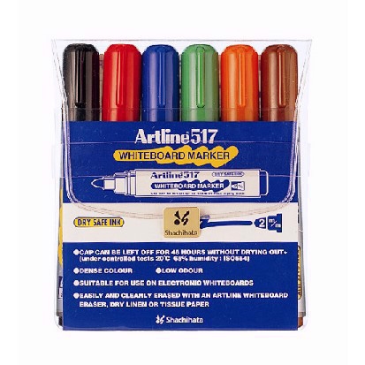 Artline Whiteboard Marker 517 6-sæt