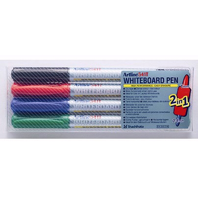 Artline Whiteboard Marker 541T 2-i-1 4-sæt