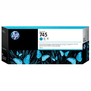 HP 745 cyan blækpatron, 300 ml