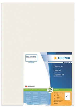HERMA etiket Premium A3 100 420 x 297 mm, 100 stk. 