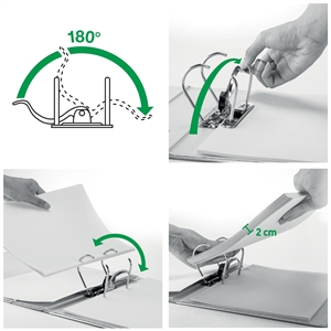 Leitz Brevordner Cosy 180° A4 80mm grå