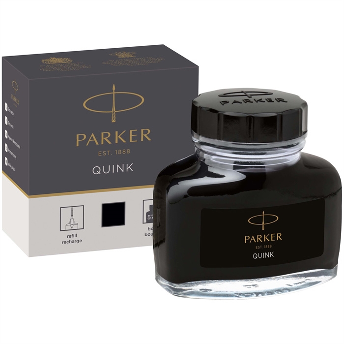 Parker blæk Quinkflow M 57ml sort