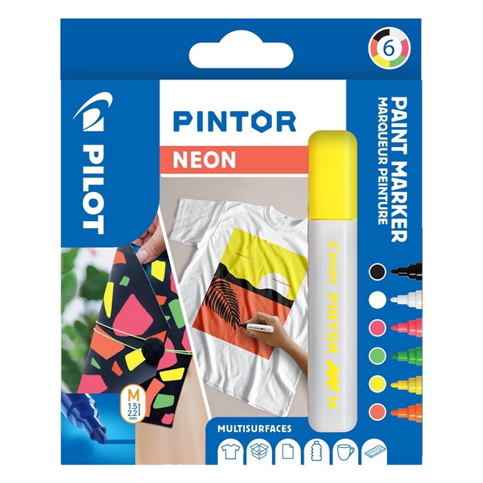 Pilot Marker Pintor Medium Neon 1,4 ass (6)