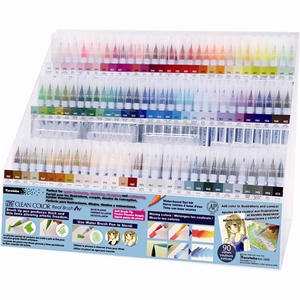 ZIG Clean Color Pensel Pen Display m. 356 stk