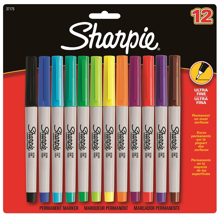 Sharpie Marker Ultra Fine 0,5mm ass (12)