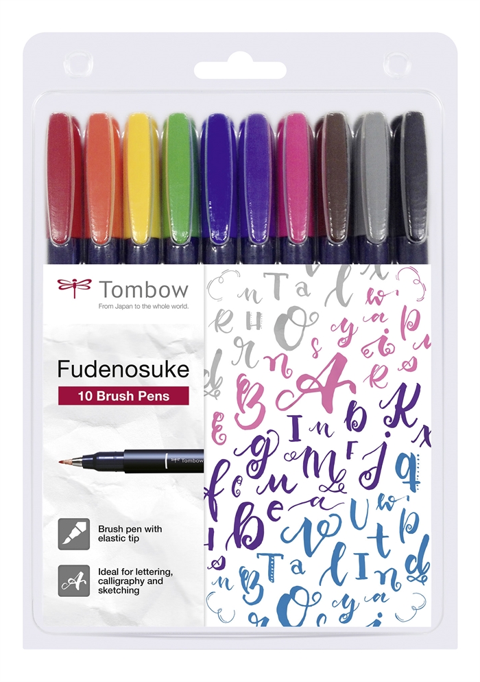 Tombow Marker Fudenosuke hård ass (10)