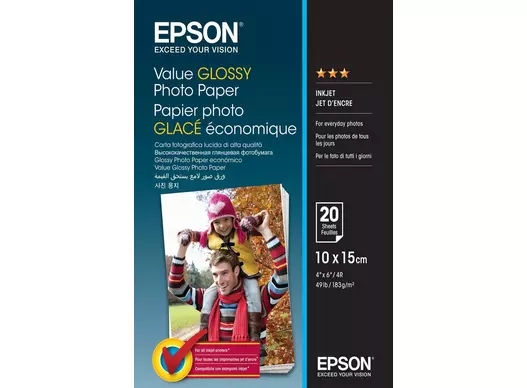 Epson Value Glossy Photo Paper 183 g/m2 - 10x15cm - 20 ark