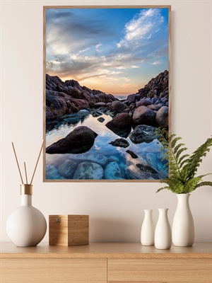 Standard foto og plakatramme - 29,7 x 42 cm - Massiv Eg med Museumsglas - 70% UV