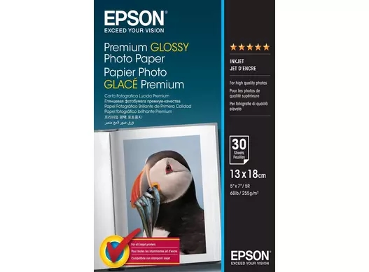 Epson Premium Glossy Photo Paper 255 g/m², 130 x 180 mm, 255g/m², 30 ark